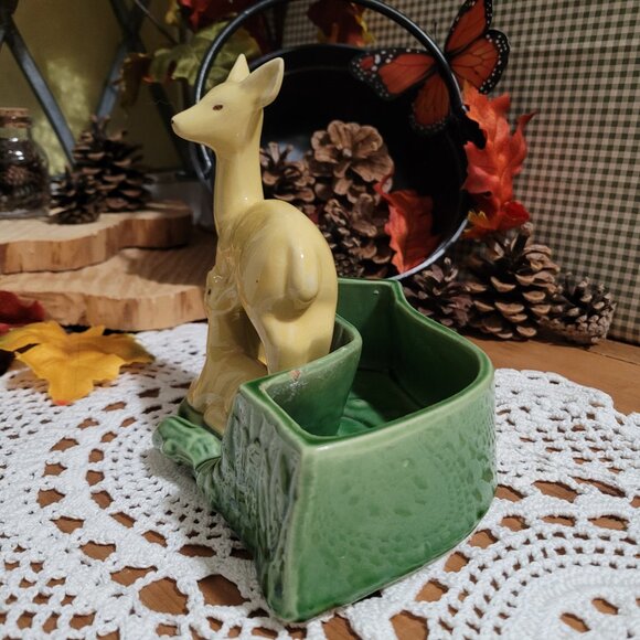 SHAWNEE no. 669 - Vintage Mid-century Ceramic Planter - Deer & Fawn - Picture 4 of 7